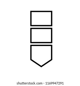 Line icon regression arrow symbol isolated on white background. Vector illustration.