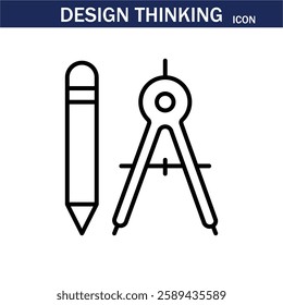 line icon related to creativity, idea, innovation, teamwork, invention, design thinking. Outline icon. Editable stroke. Vector illustration. EPS 10.