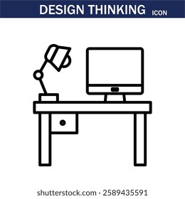 line icon related to creativity, idea, innovation, teamwork, invention, design thinking. Outline icon. Editable stroke. Vector illustration. EPS 10.