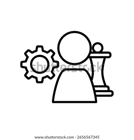 Line icon representing customer strategy approach