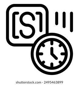 Strichsymbol, das Stufe 1 des Schlafs darstellt, die eine Übergangsphase von Wachzustand zu Schlaf ist