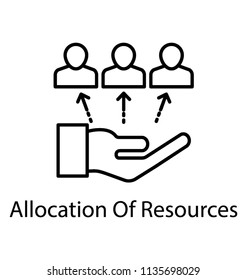 
Line Icon Resource Allocation. Resource Management
