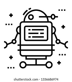 Line icon of robot 
