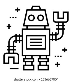 Line icon of robot 