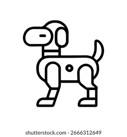 Line icon robot dog vector on white background
Vector line icon on white background