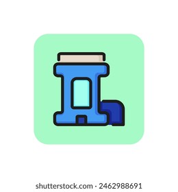 Line icon of roll on deodorant. Antiperspirant, perfume, fragrance. Hygiene concept. For topics like beauty, cosmetic product, skincare