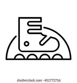 Line icon of roller skate