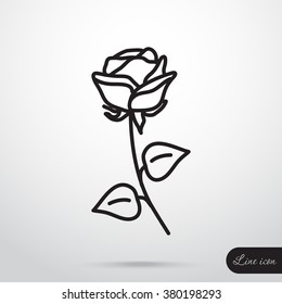 Line icon- rose