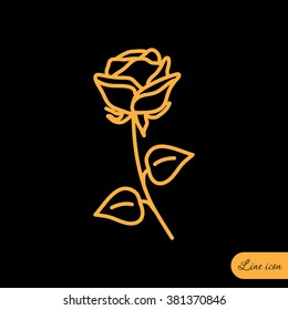 Line icon- rose