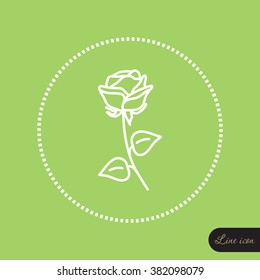 Line icon- rose