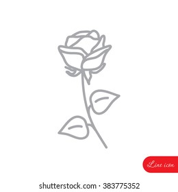 Line icon- rose