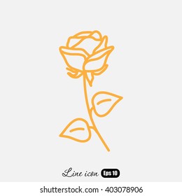 Line icon- rose