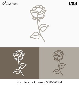 Line icon- rose