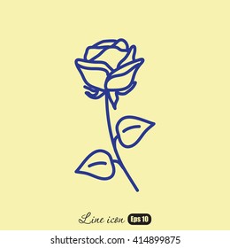 Line icon- rose