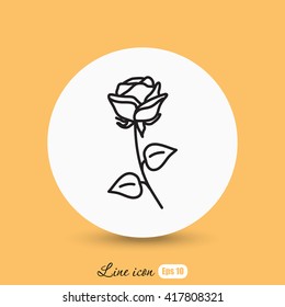 Similar Images, Stock Photos & Vectors of Line icon- rose - 442136095