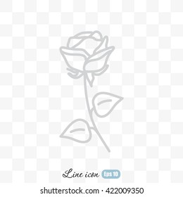 Line icon- rose