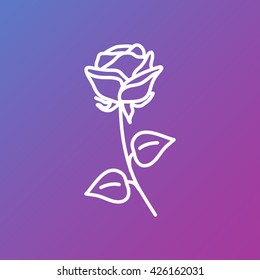 Line icon- rose