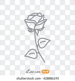 Line icon- rose