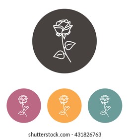 Line icon- rose
