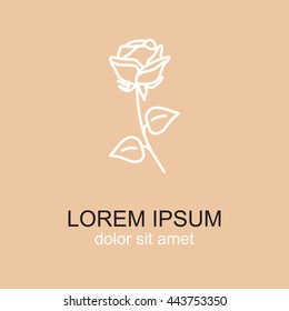 Line icon- rose