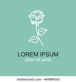 Line icon- rose