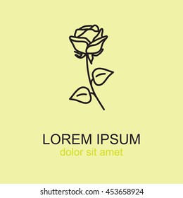 Line icon- rose
