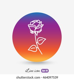 Line icon- rose