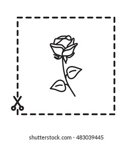 Line icon- rose