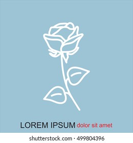 Line icon- rose