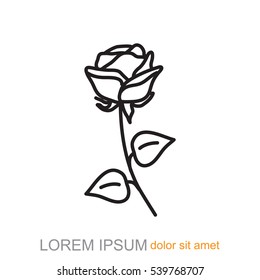 Line icon- rose