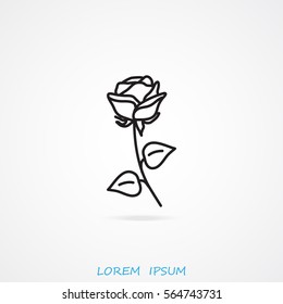 Line icon- rose