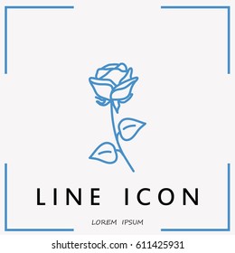 Line icon- rose