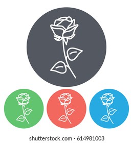 Line icon- rose