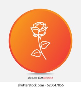 Line icon- rose