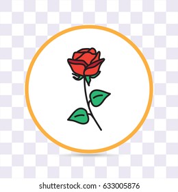 Line icon- rose