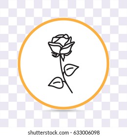 Line icon- rose