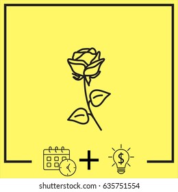 Line icon- rose