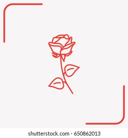 Line icon- rose