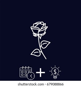 Line icon- rose
