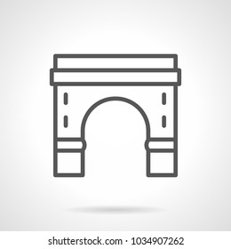 Line icon round arch