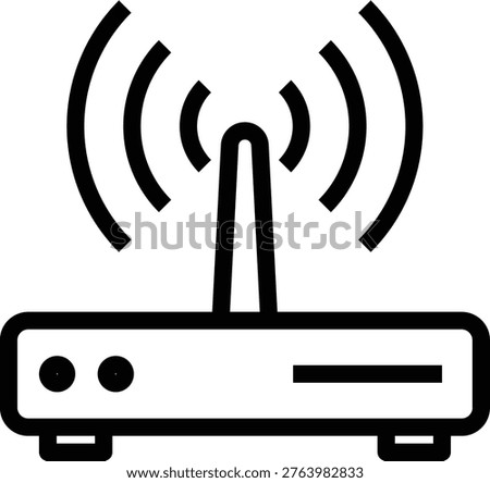 Line icon of router signal