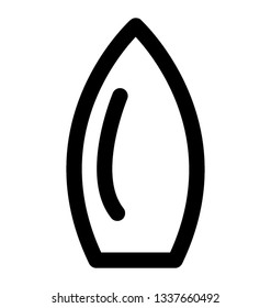 Line icon of rowboat 