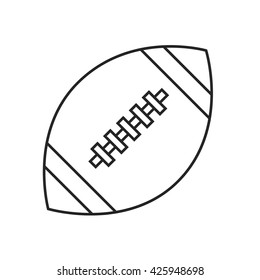 Line icon rugby ball. Vector illustration.