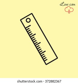 Line icon- ruler