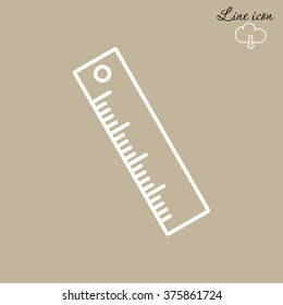 Line icon- ruler