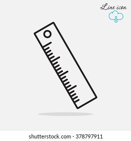 Line icon- ruler