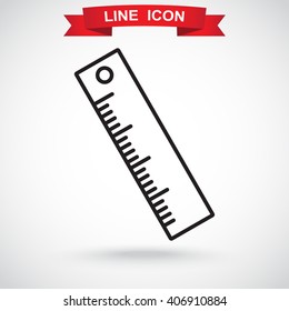 Line icon- ruler