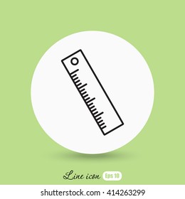 Line icon- ruler