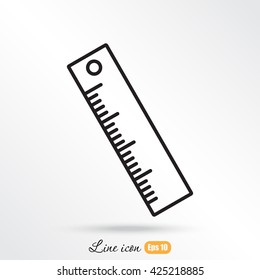 Line icon- ruler
