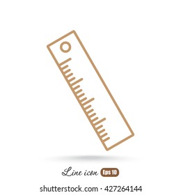 Line icon- ruler